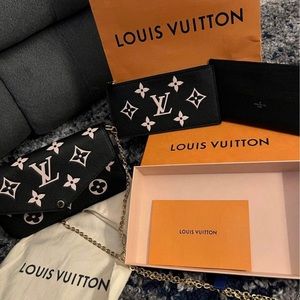 New never worn LV Felicie Pochette Bag All Leather with tags dust bag